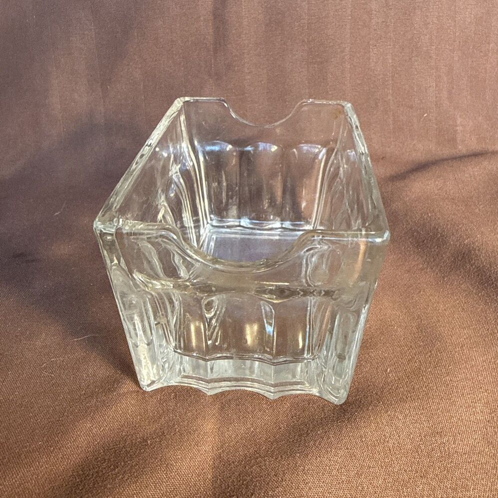 Sugar Packet Holder Clear Glass Ribbed Sweetener Caddy Diner Restaurant Table - Picture 3 of 5